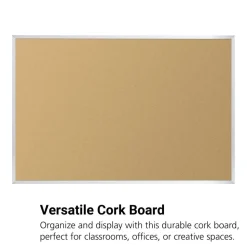 4' X 6' Value-Tak Cork Board Aluminum Trim