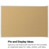 3' X 4' Value-Tak Cork Board Aluminum Trim