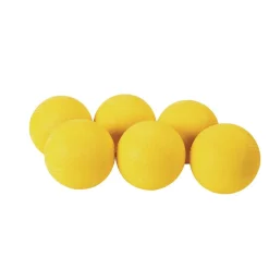 7" Yellow Best Quality Rubber Playground Balls - Set of 6