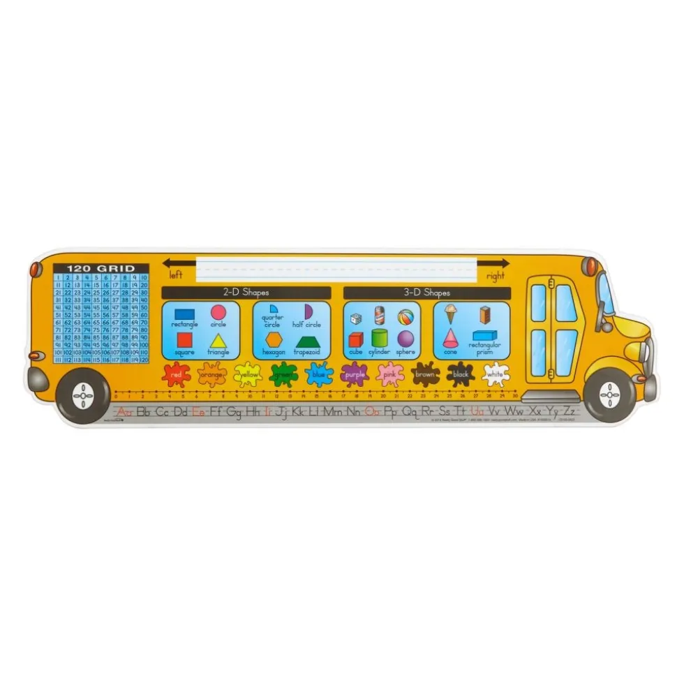 Zaner-Bloser Bus Shaped Self-Adhesive Vinyl Desktop Helpers™ - Set Of 24