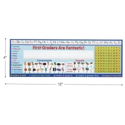 Zaner-Bloser First Grade Two-Sided Cardstock Desktop Helpers™ with Testing Inserts - Set Of 12