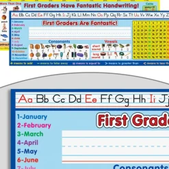 Zaner-Bloser First Grade Two-Sided Cardstock Desktop Helpers™ with Testing Inserts - Set Of 12