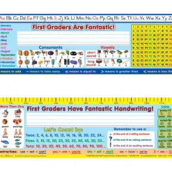Zaner-Bloser First Grade Two-Sided Cardstock Desktop Helpers™ with Testing Inserts - Set Of 12