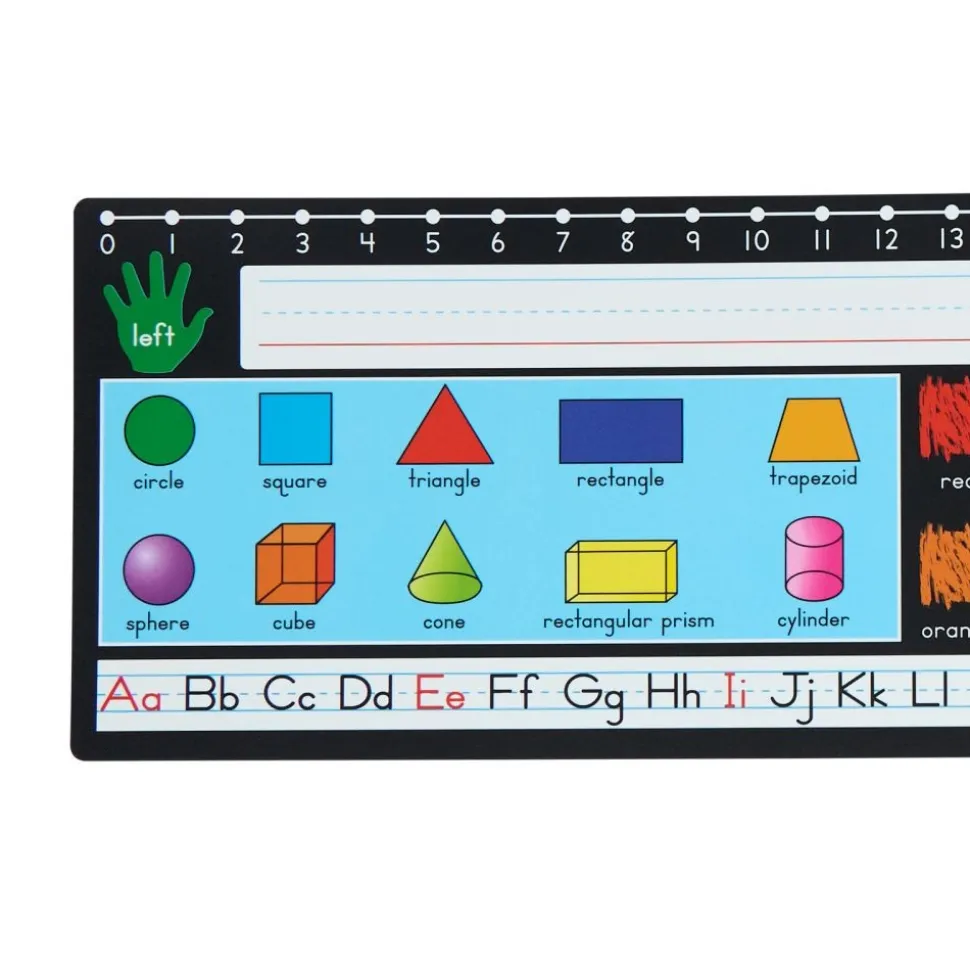 Zaner-Bloser 120 Grid with Number Line Self-Adhesive Deluxe Plastic Desktop Helpers™ - Set Of 24