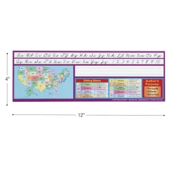 Zaner-Bloser Intermediate Two-Sided Cardstock Desktop Helpers™ with Self-Adhesive Sleeves and Testing Inserts - Set Of 12