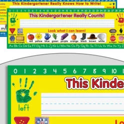 Zaner-Bloser Kindergarten Two-Sided Cardstock Desktop Helpers™ with Testing Inserts - Set Of 12