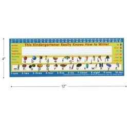 Zaner-Bloser Kindergarten Two-Sided Cardstock Desktop Helpers™ with Testing Inserts - Set Of 12