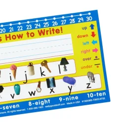 Zaner-Bloser Kindergarten Two-Sided Cardstock Desktop Helpers™ with Self-Adhesive Sleeves and Testing Inserts - Set Of 12