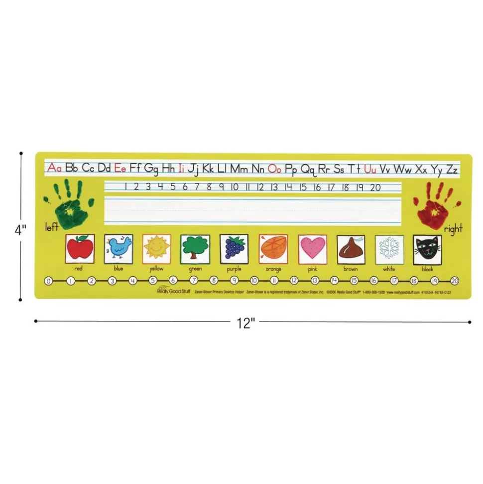 Zaner-Bloser Print Self-Adhesive Vinyl Desktop Helpers™ - Set Of 24