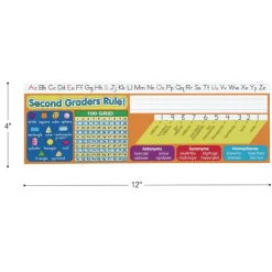 Zaner-Bloser Second Grade Two-Sided Cardstock Desktop Helpers™ with Testing Inserts - Set Of 12